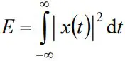 signal energy formula