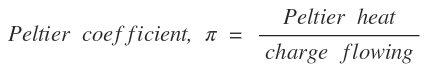 Peltier-coefficient-formula