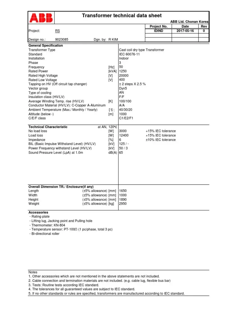 Cut sheet example